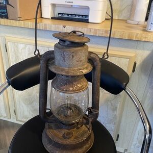 Vintage Rustic Lantern Glass is not broke Great condition